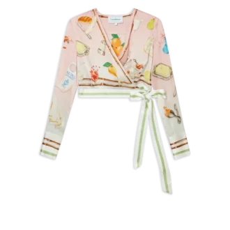 Blusa com corte cruzado Ne Pas Deranger