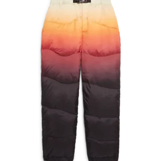 Calças acolchoadas em nylon com efeito degradê