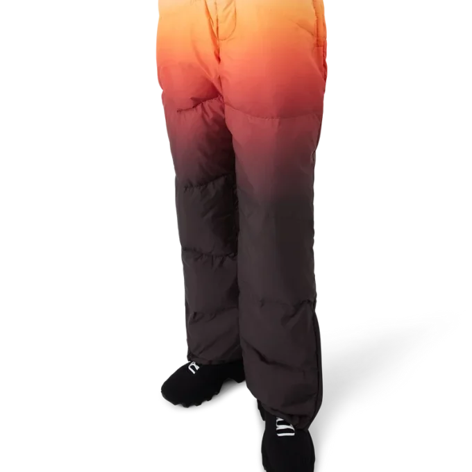 Calças acolchoadas em nylon com efeito degradê Calças acolchoadas em nylon com efeito degradê