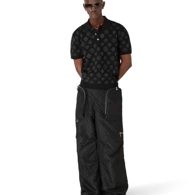 Calças Cargo em Jacquard de Nylon