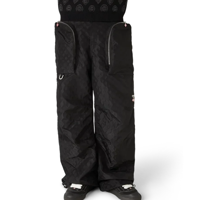 Calças Cargo em Jacquard de Nylon