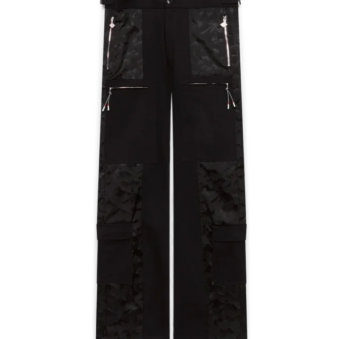 Calças Cargo em Nylon com Padrão Camuflado de Montanha