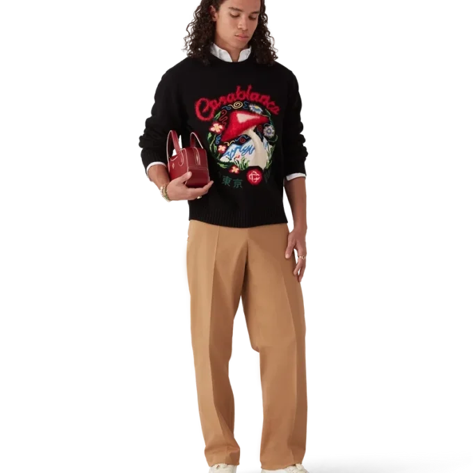 Calças chino de algodão