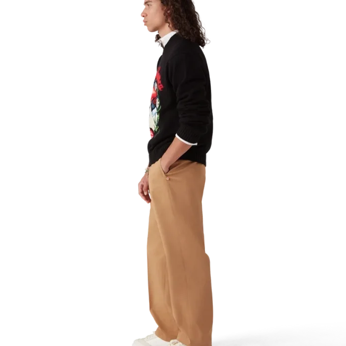 Calças chino de algodão