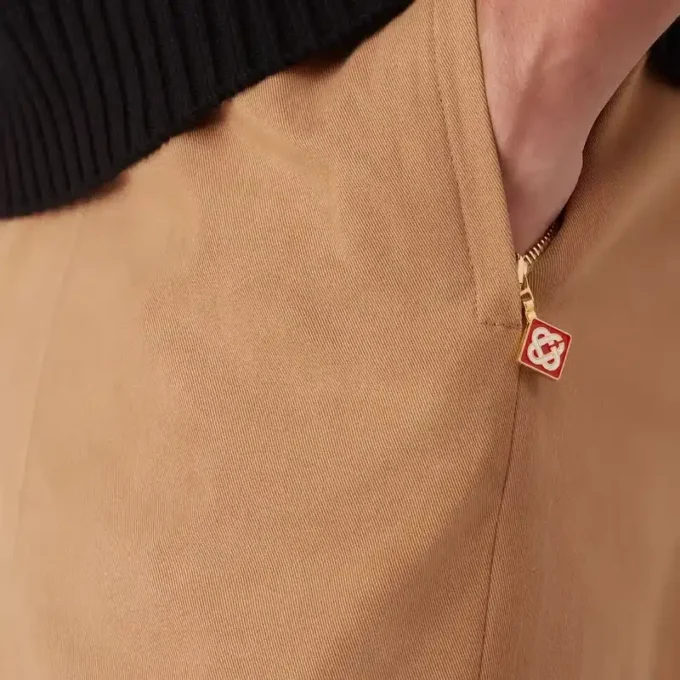 Calças chino de algodão