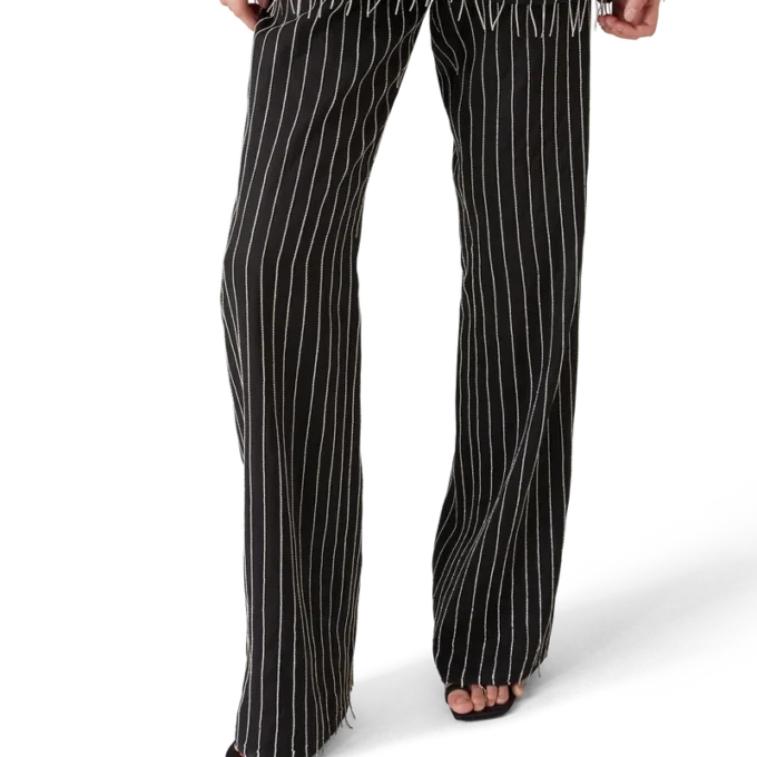 Calças de corte personalizado com cristais