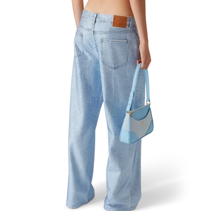 Calças de ganga com cristais