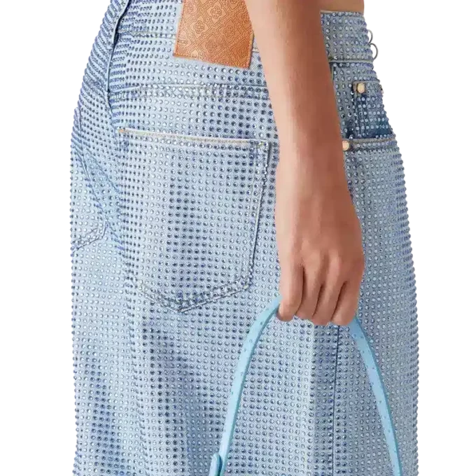 Calças de ganga com cristais