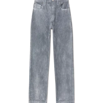 Calças de ganga com textura pêssego