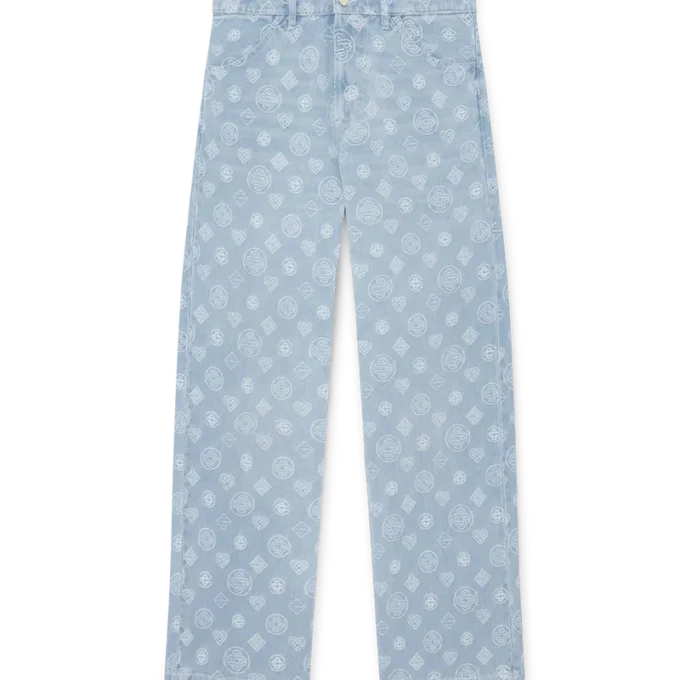 Calças de ganga Monogram de corte descontraído