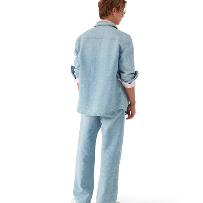 Calças de ganga Monogram de corte descontraído