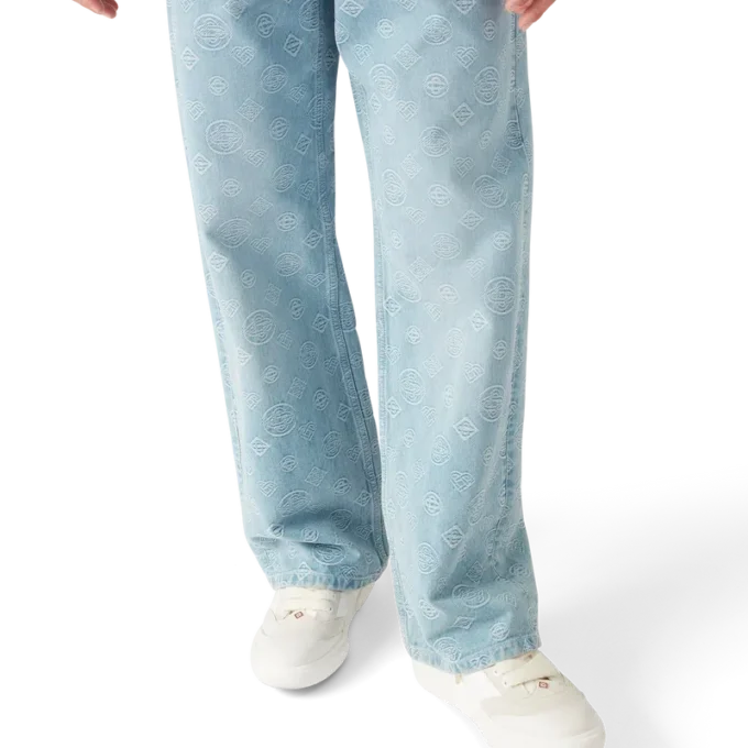 Calças de ganga Monogram de corte descontraído