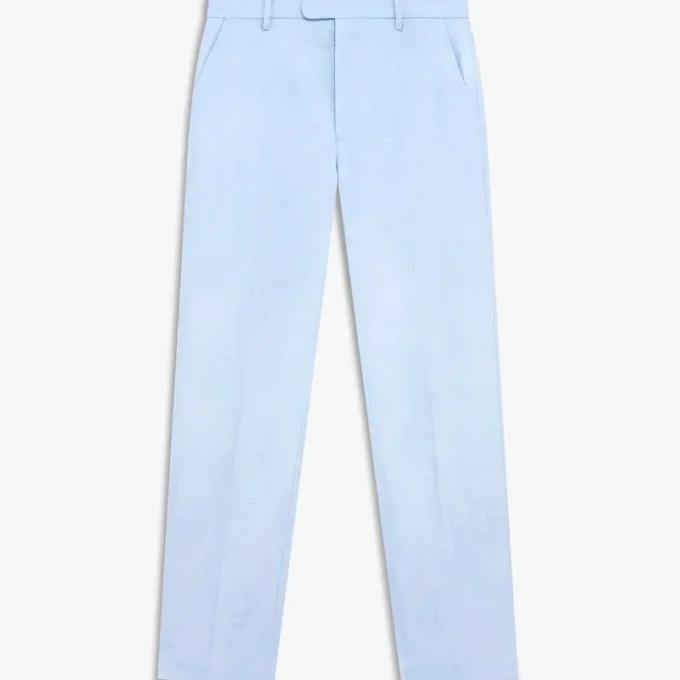 Calças de jacquard à medida com monograma azul Calças de jacquard à medida com monograma azul