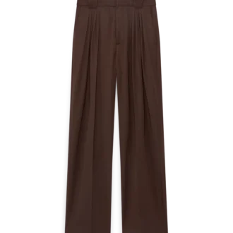 Calças de Lã com Cinco Pregas