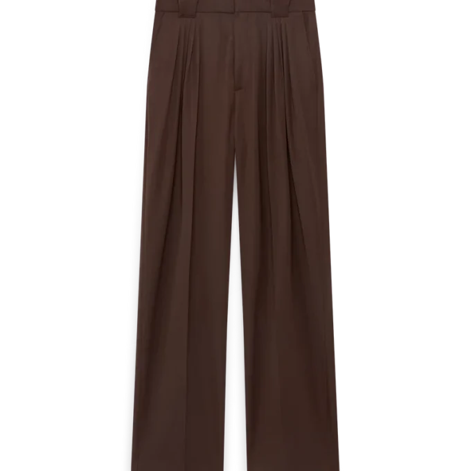 Calças de Lã com Cinco Pregas Calças de Lã com Cinco Pregas