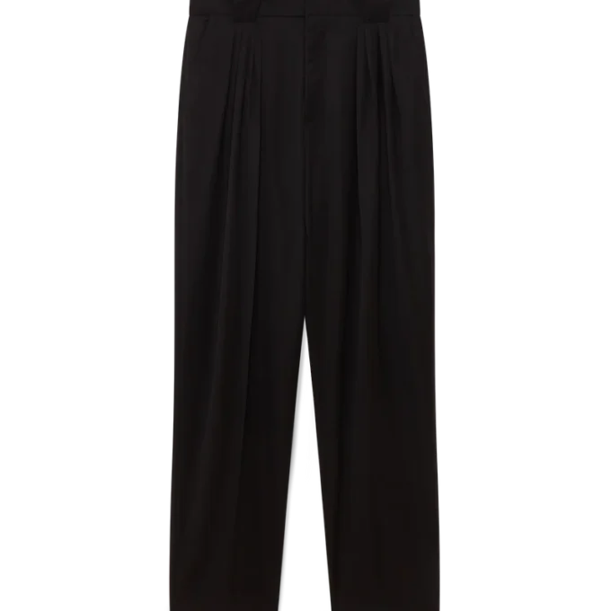 Calças de Lã com Cinco Pregas Calças de Lã com Cinco Pregas