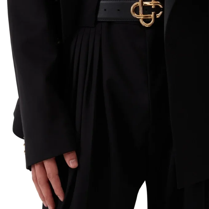 Calças de Lã com Cinco Pregas Calças de Lã com Cinco Pregas