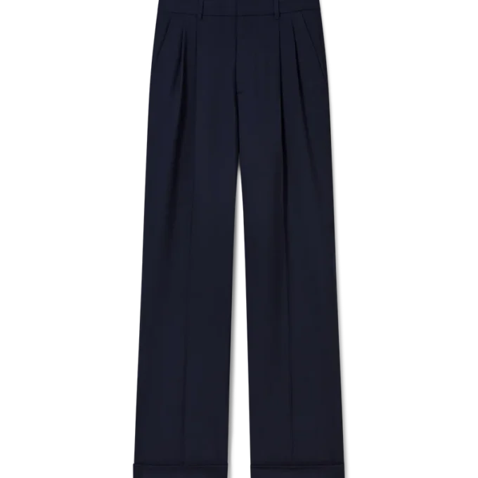 Calças de Lã com Pregas Calças de Lã com Pregas