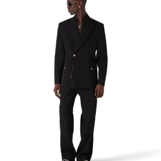 Calças de Lã com Pregas