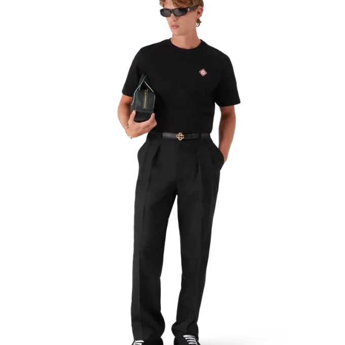 Calças de Lã com Pregas Calças de Lã com Pregas