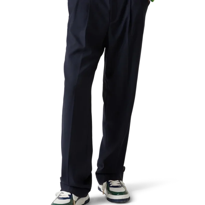 Calças de Lã com Pregas Calças de Lã com Pregas