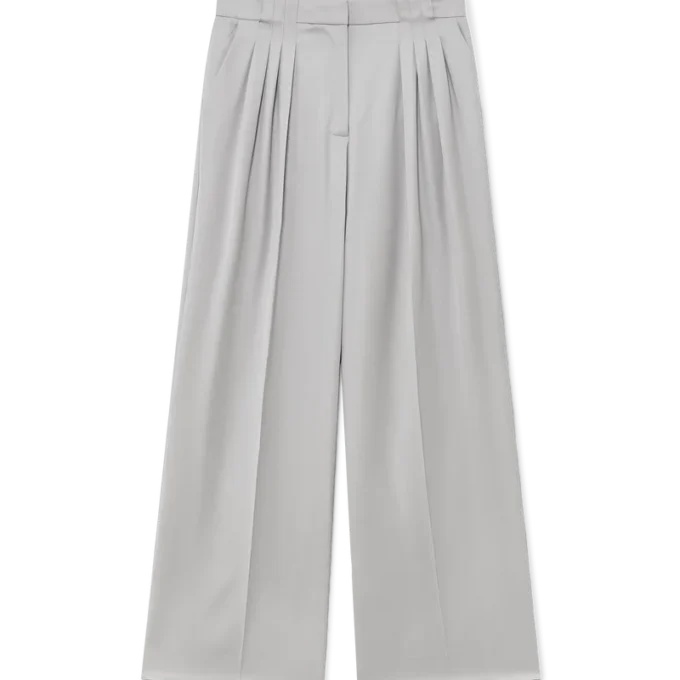 Calças de Lã com Três Pregas Calças de Lã com Três Pregas