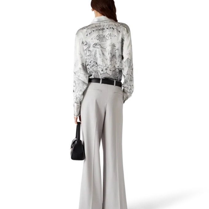 Calças de Lã com Três Pregas Calças de Lã com Três Pregas