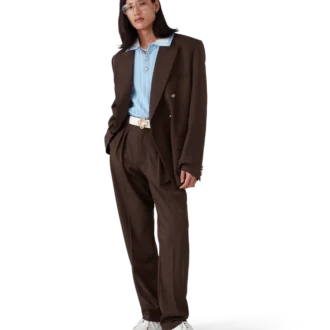 Calças de Lã Plissadas à Medida