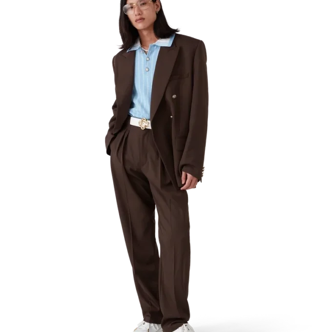 Calças de Lã Plissadas à Medida Calças de Lã Plissadas à Medida