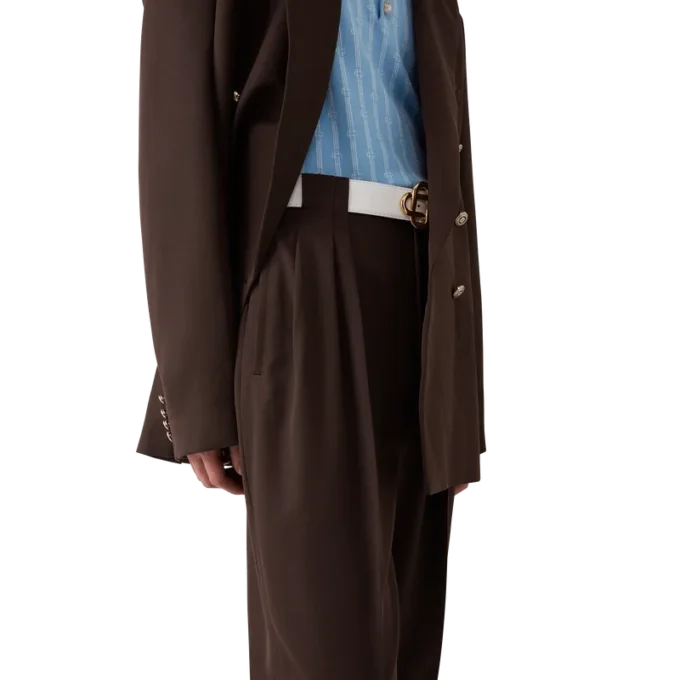 Calças de Lã Plissadas à Medida Calças de Lã Plissadas à Medida