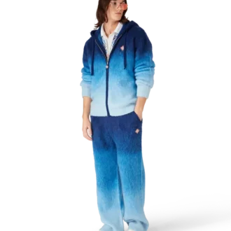 Calças de mohair com degradê