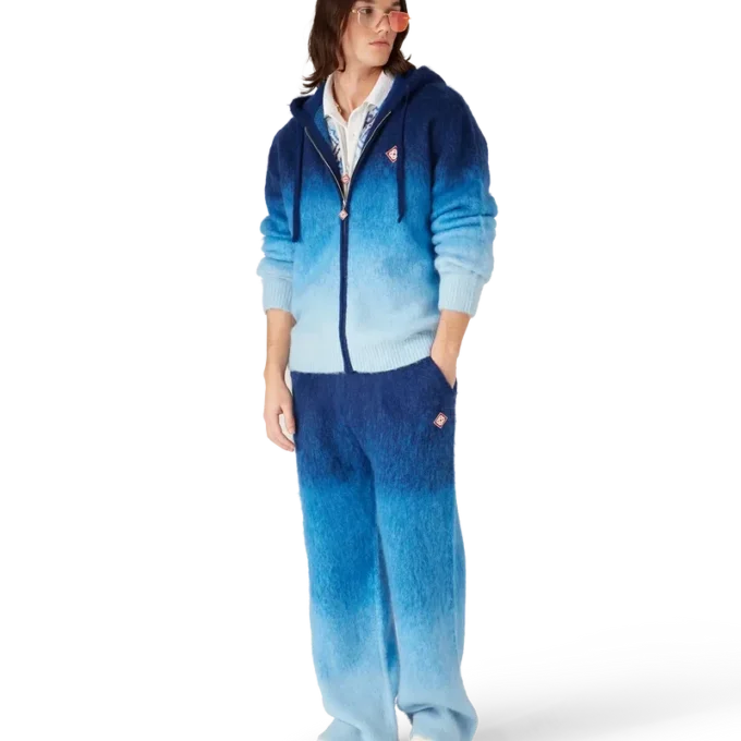 Calças de mohair com degradê Calças de mohair com degradê