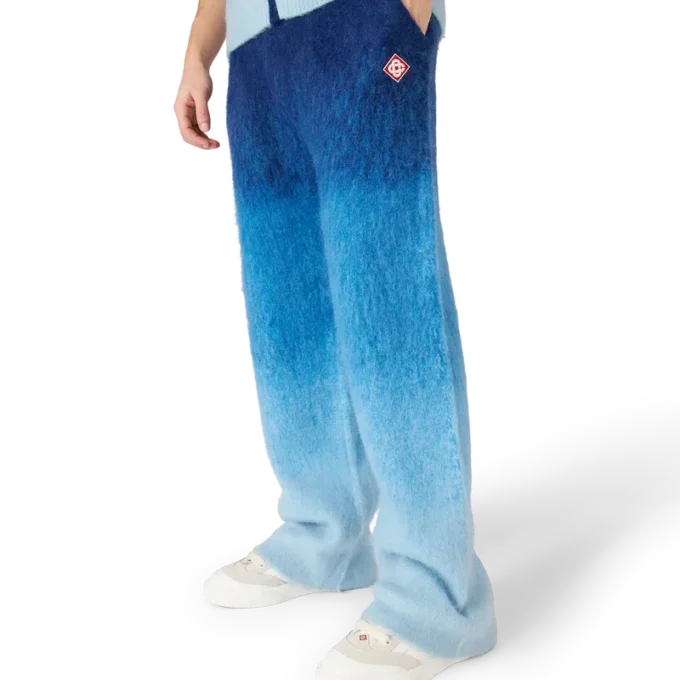 Calças de mohair com degradê Calças de mohair com degradê