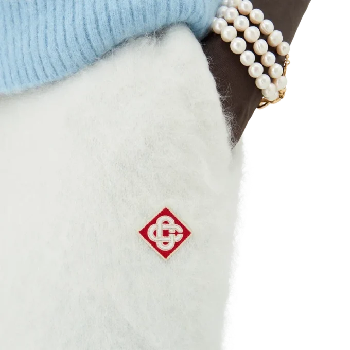 Calças de mohair com gradiente fofo