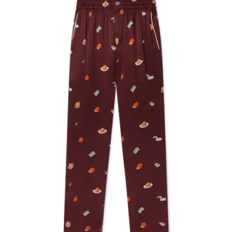 Calças de pijama em cetim de seda Vices