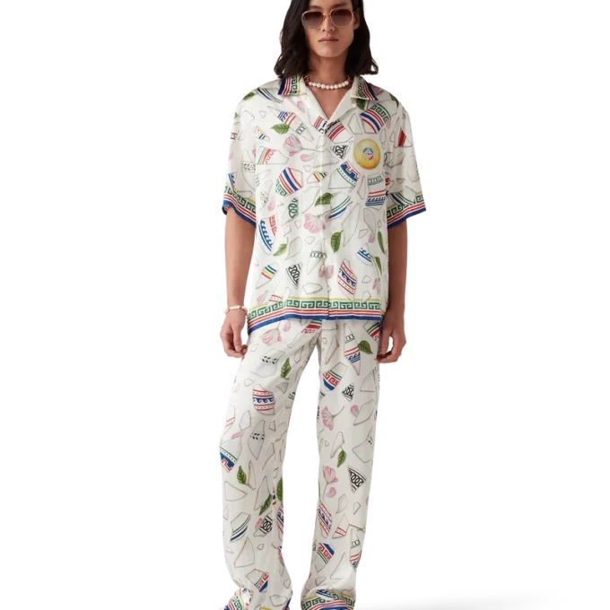 Calças de seda Le Vase Brise