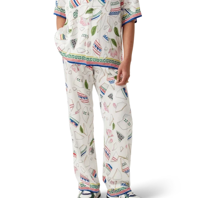 Calças de seda Le Vase Brise