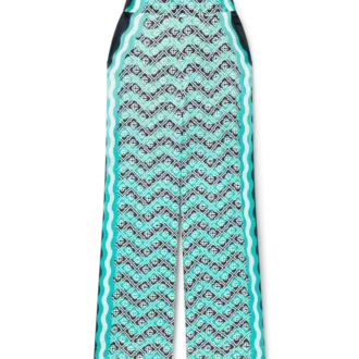 Calças de seda Monogram Wave