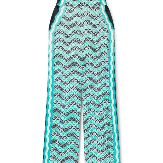 Calças de seda Monogram Wave Calças de seda Monogram Wave