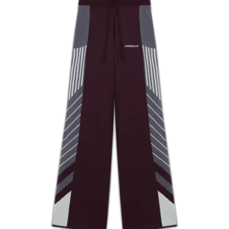 Calças de Ténis em Lã Merino com Listras Diagonais