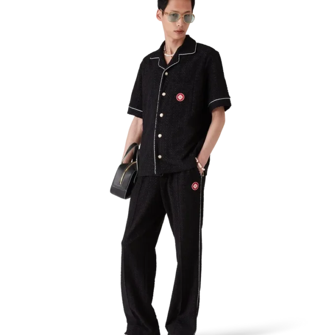 Calças de Toalha Jacquard Monograma