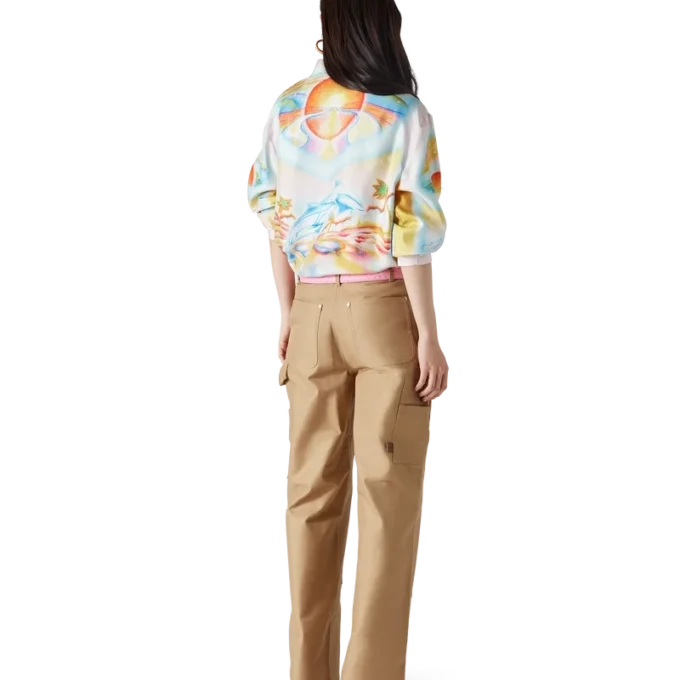 Calças de trabalho em algodão