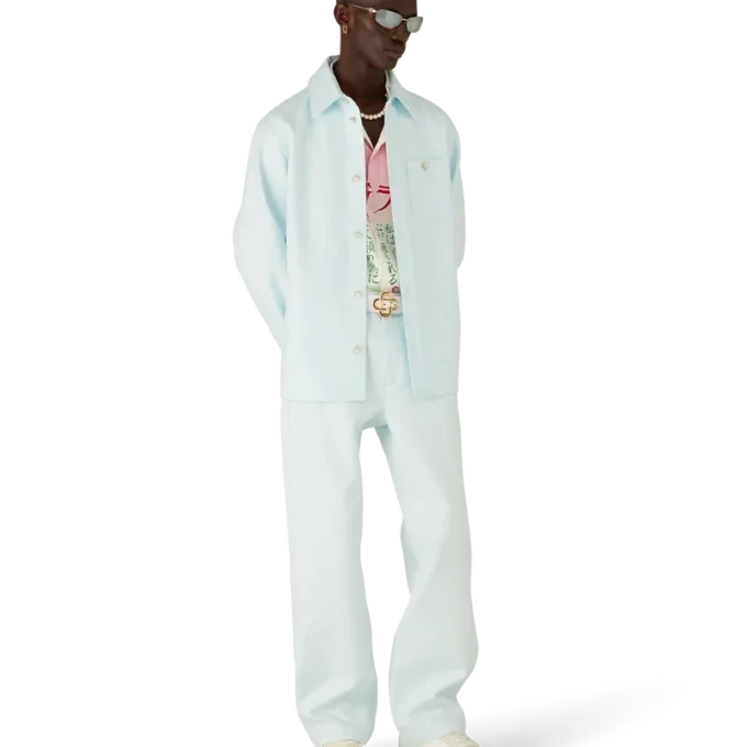 Calças de trabalho em algodão com monograma