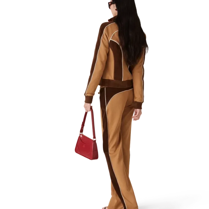 Calças de treino com painéis em chenille