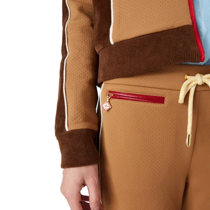 Calças de treino com painéis em chenille