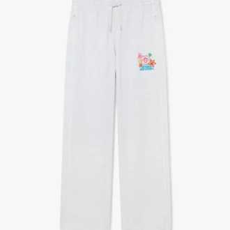 Calças de treino curtas cinzentas com bordado Calças de treino curtas cinzentas com bordado