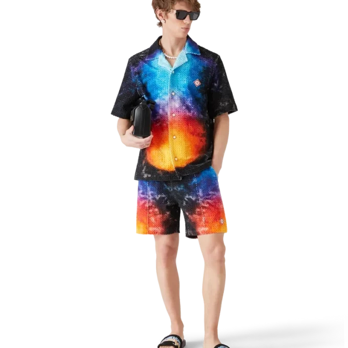 Calções de banho com efeito degradê