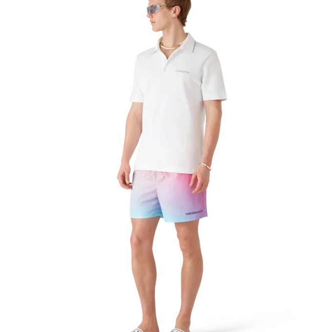 Calções de banho com estampado em degradê Calções de banho com estampado em degradê