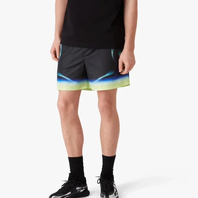 Calções de banho com estampado Sporchid preto