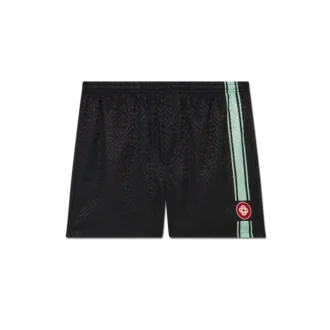 Calções de banho com riscas jacquard monograma